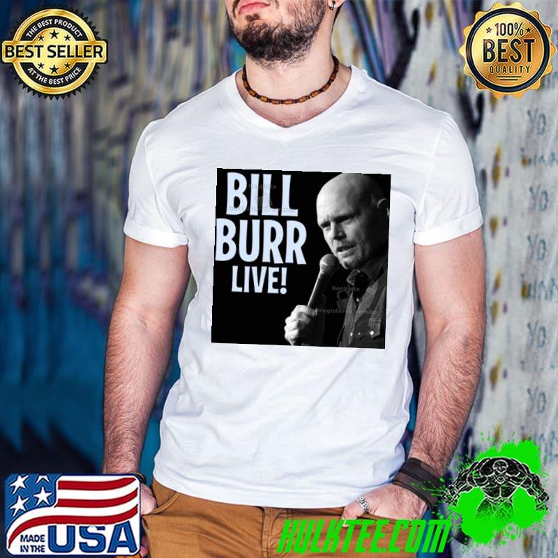 Bill Burr Live Retro Shirt (watermarked) Guys V Neck Bill Burr Live Retro Shirt (watermarked) Guys V Neck