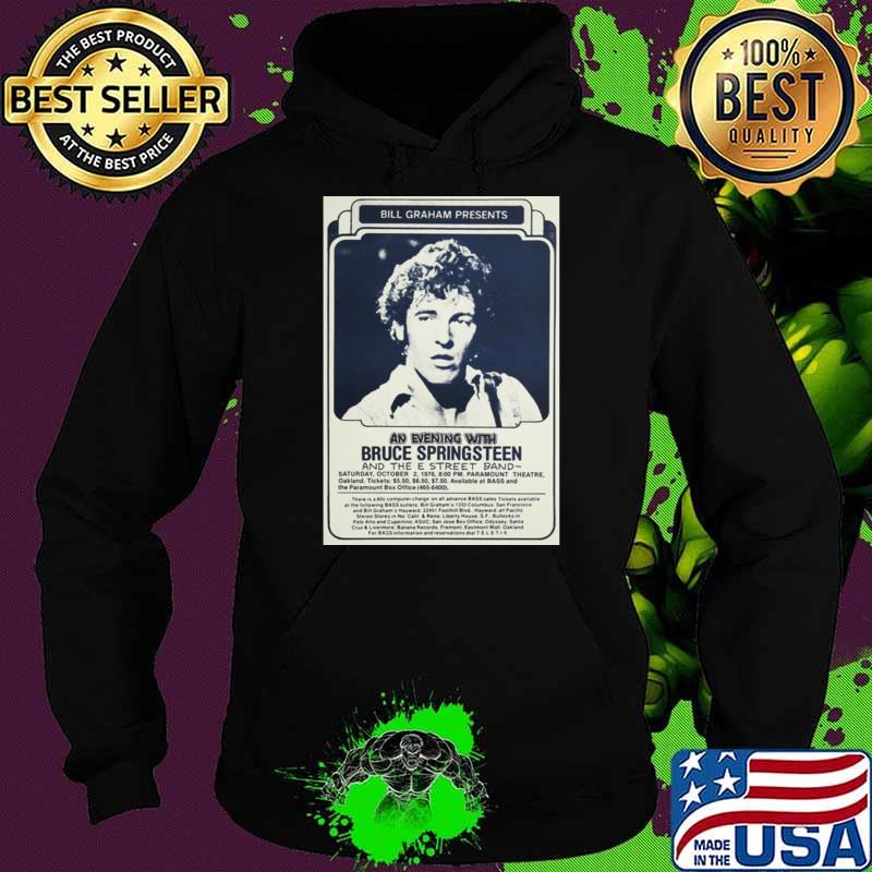 Bill Graham Presents An Evening With 1976 Bruce Springsteen concert tour T-Shirt Hoodie Bill Graham Presents An Evening With 1976 Bruce Springsteen concert tour T-Shirt Hoodie