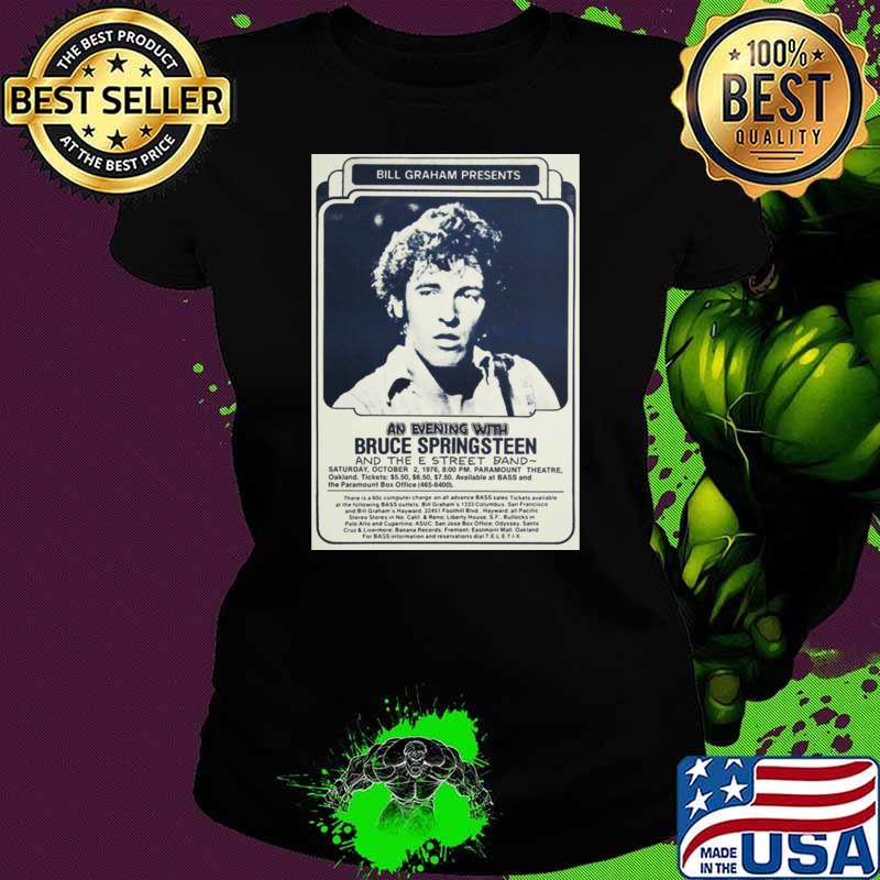 Bill Graham Presents An Evening With 1976 Bruce Springsteen concert tour T-Shirt