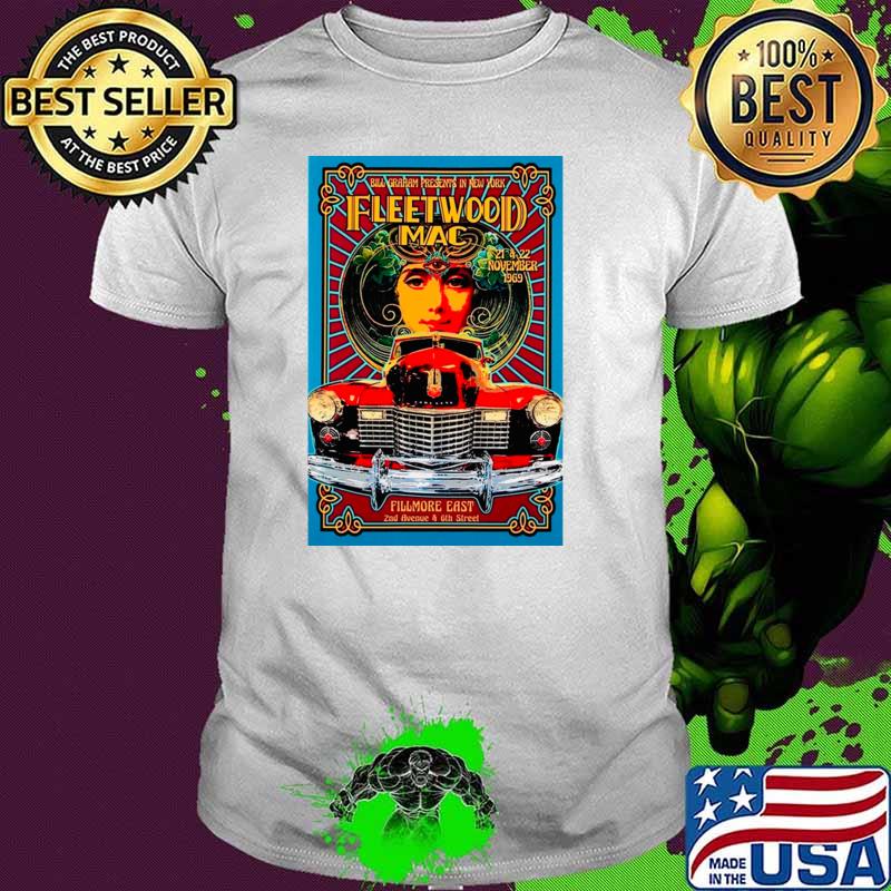 Bill Graham Presents In New York 1969 Fleetwood Mac concert flyer T-Shirt Bill Graham Presents In New York 1969 Fleetwood Mac concert flyer T-Shirt