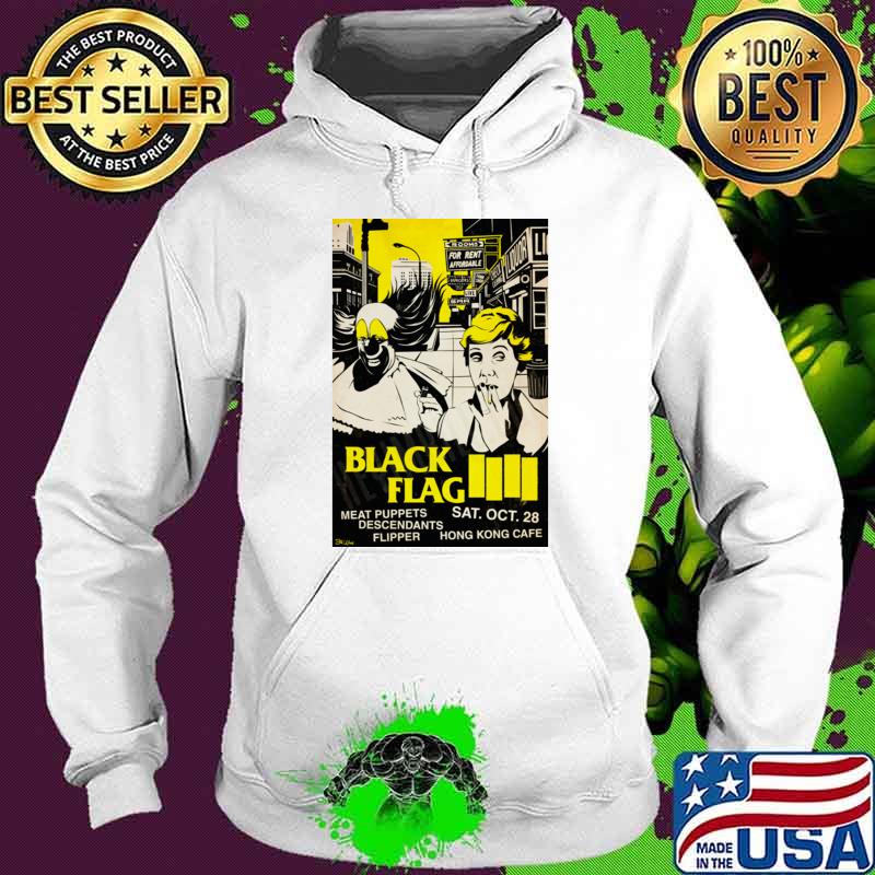Black Flag Meat Puppets Descendants Flipper Hong Kong Cafe Concert T-Shirt Hoodie Black Flag Meat Puppets Descendants Flipper Hong Kong Cafe Concert T-Shirt Hoodie