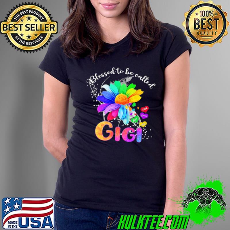 Blessed to be called Gigi daisy rainbow shirt