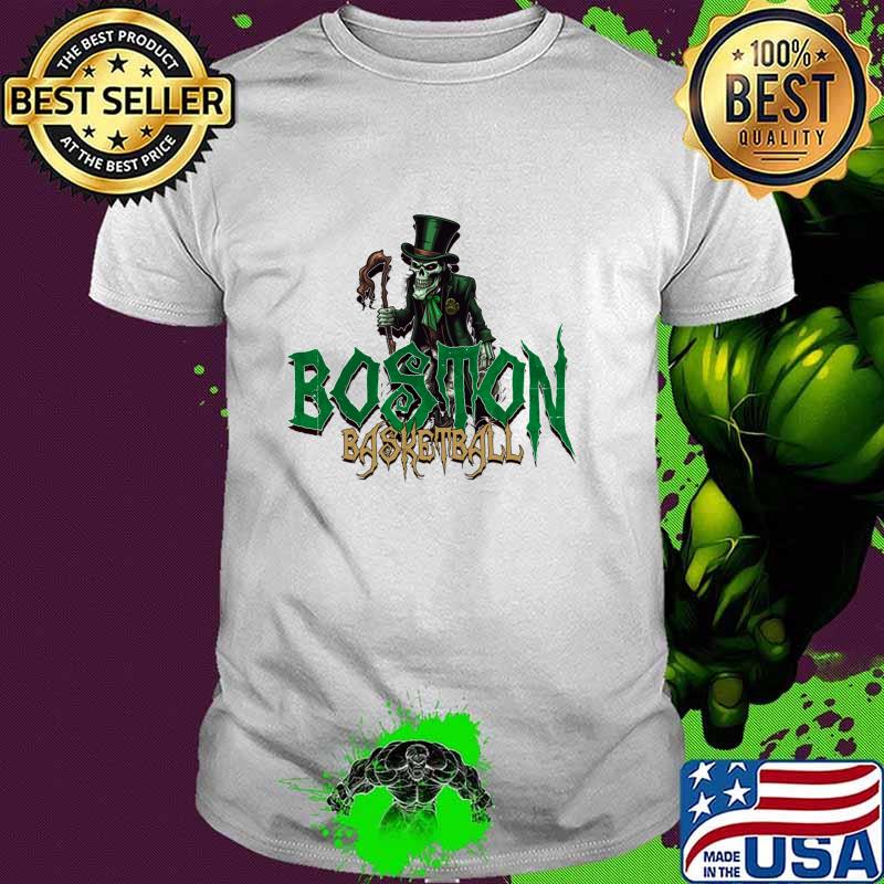 Boston Basketball Skull Halloween T-Shirt