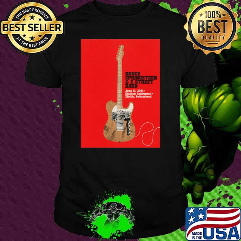 Bruce Springsteen E Street Band Guitar Switzerland concert announcement T-Shirt Unisex Bruce Springsteen E Street Band Guitar Switzerland concert announcement T-Shirt Unisex