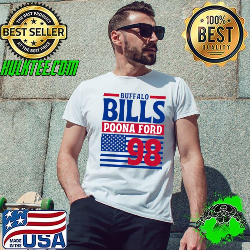 Buffalo Bills Poona Ford 98 American Football Team Flag T-Shirt