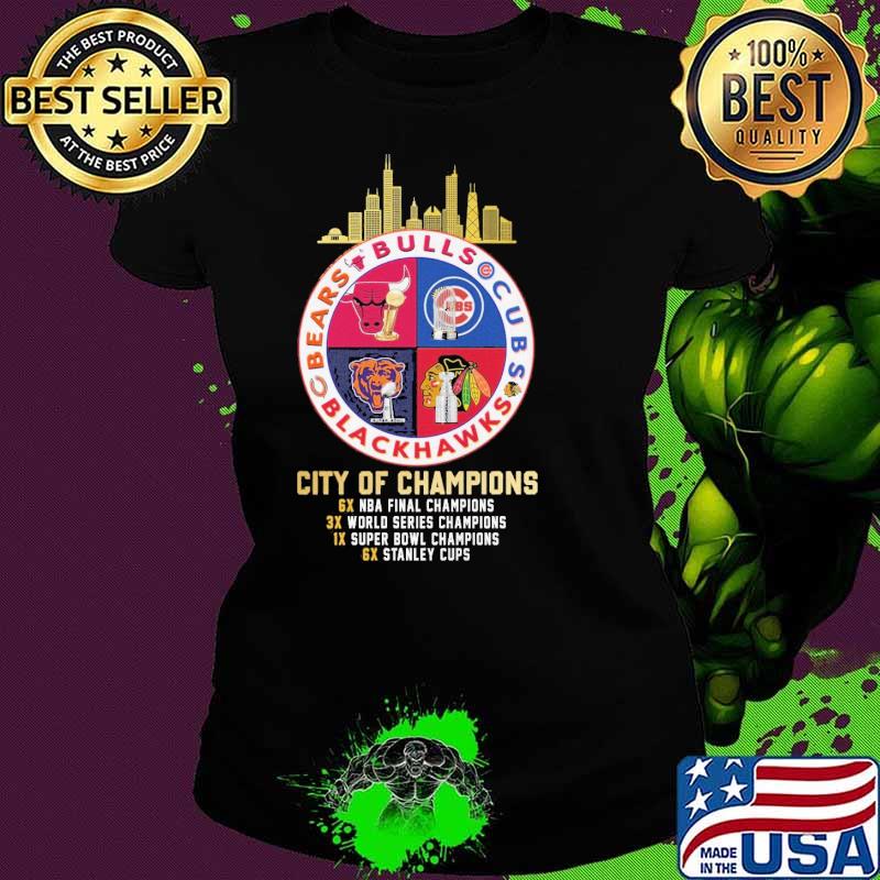 Buls cubs bears blackhawks city of champions shirt Buls cubs bears blackhawks city of champions shirt