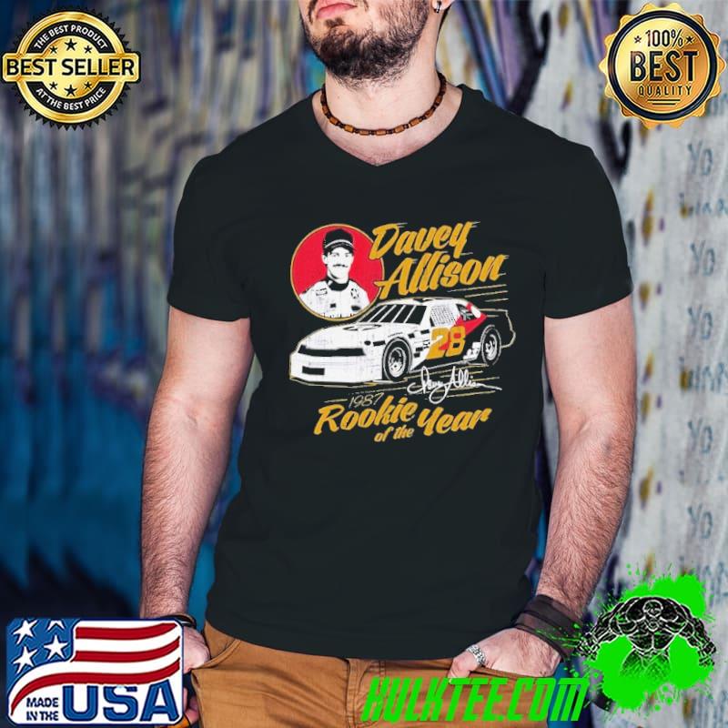 Davey allison Rookie of the Year signature nascar shirt