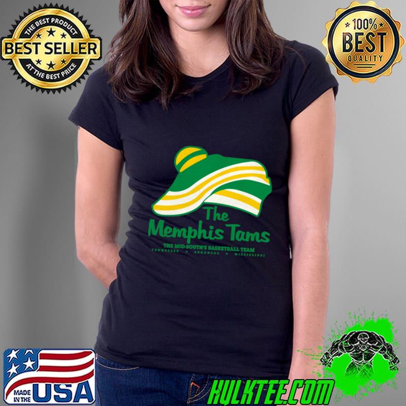 Defunct Memphis Tams Basketball The Mid-South's Basketball Team T-Shirt Ladies Tee Defunct Memphis Tams Basketball The Mid-South's Basketball Team T-Shirt Ladies Tee