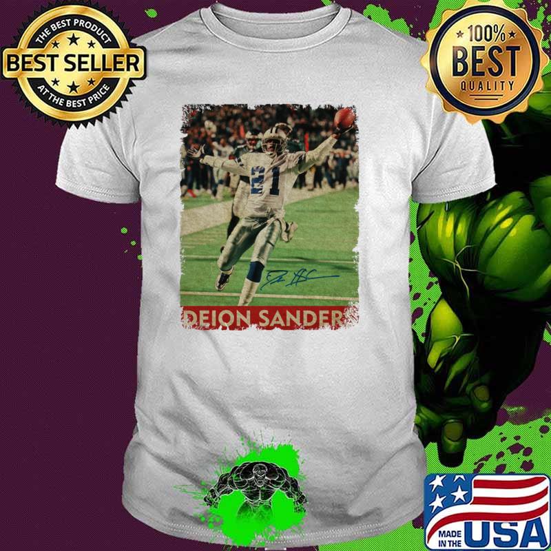 Deion Sanders Signature an American football coach former player T-Shirt