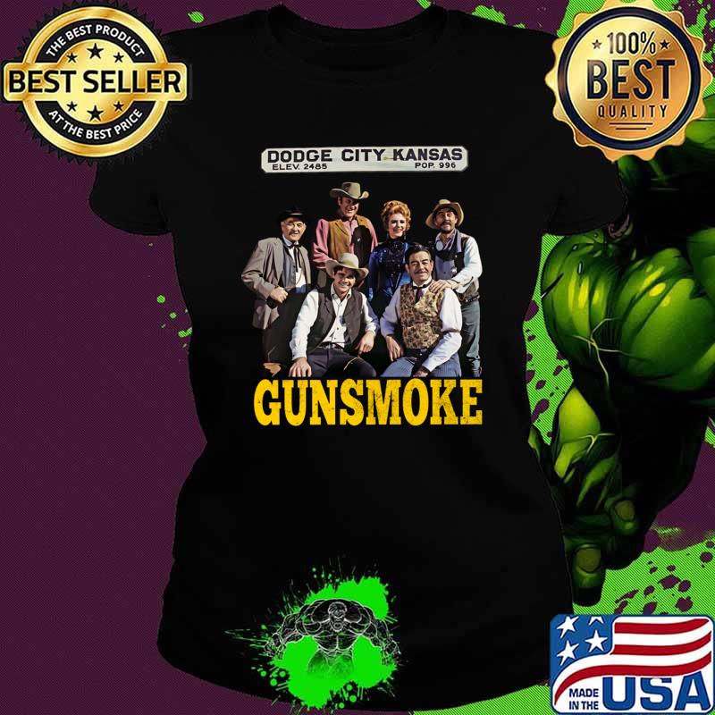 Dodge City Kansas Gunsmoke Group 50s60s Tv Western T-Shirt