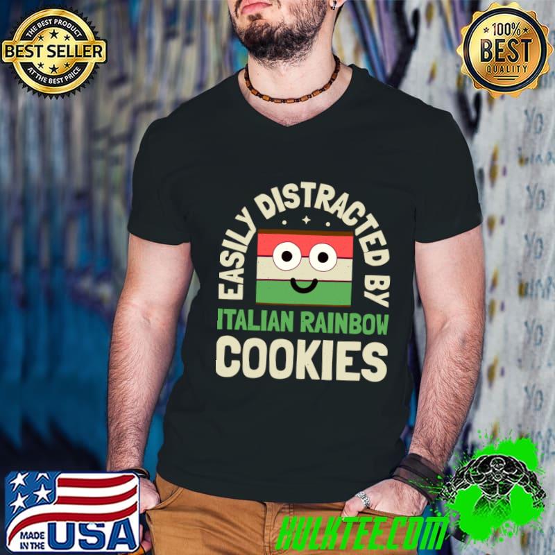 Easily Distracted By Italian Rainbow Cookie Vintage T-Shirt