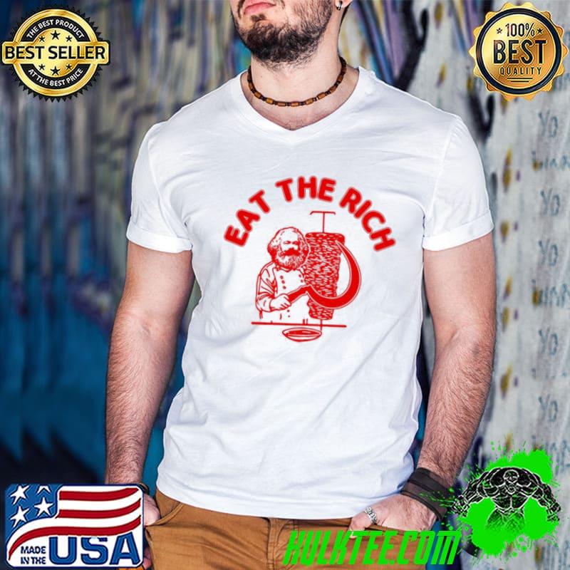 Eat The Rich Doner Döner Kebab Karl Marx Socialist Hasan Piker Shirt Guys V Neck Eat The Rich Doner Döner Kebab Karl Marx Socialist Hasan Piker Shirt Guys V Neck