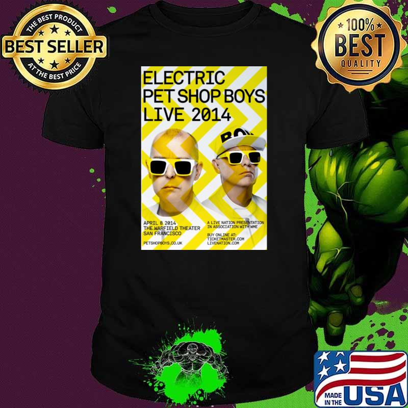 Electric Pet Shop Boys Live 2014 The Warfield Theater San Francisco concert flyer T-Shirt Unisex Electric Pet Shop Boys Live 2014 The Warfield Theater San Francisco concert flyer T-Shirt Unisex