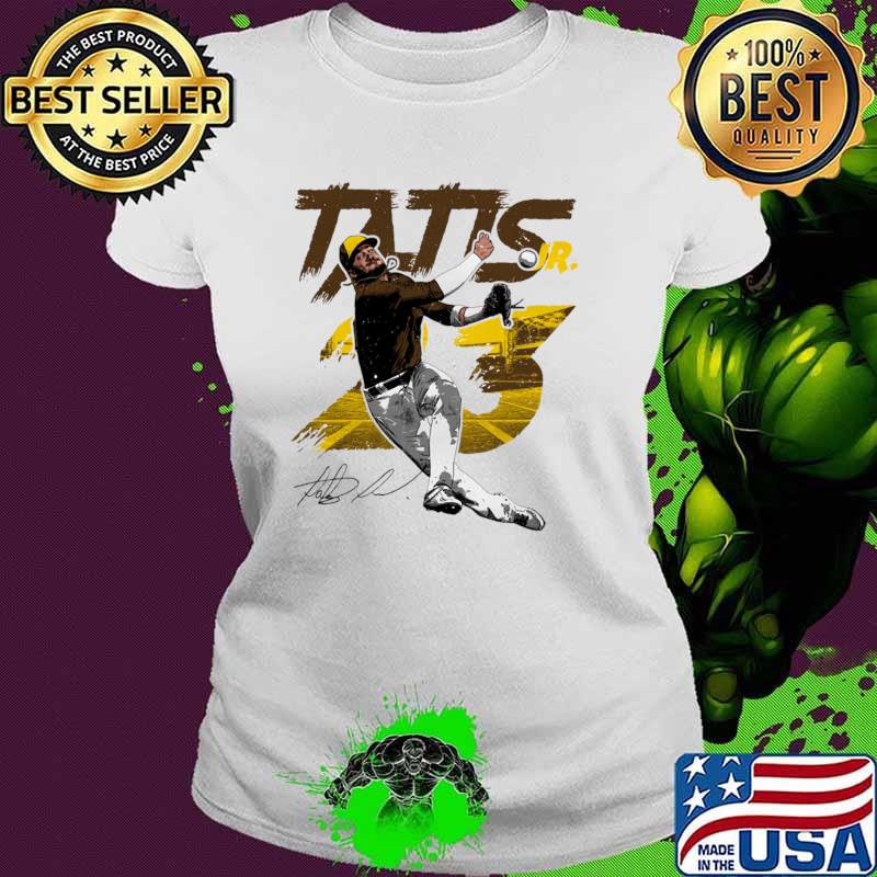 Fernando Tatis Jr. San Diego Rough Signature Baseball T-Shirt Ladies tee Fernando Tatis Jr. San Diego Rough Signature Baseball T-Shirt Ladies tee