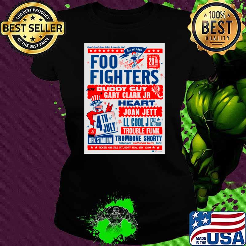 Foo fighters buddy guy gary clark jr heart july 4th concert announcement T-Shirt