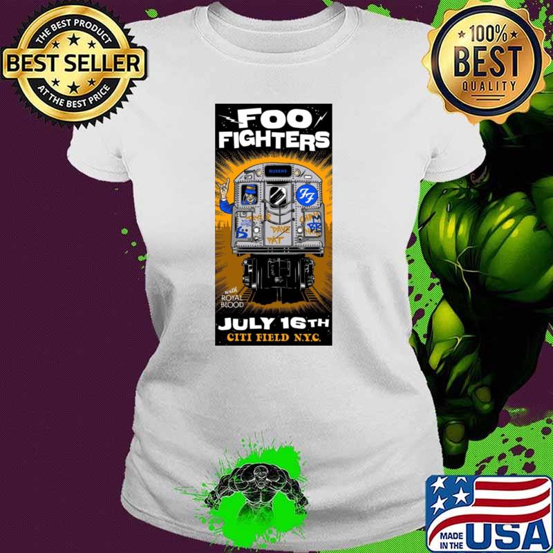 Foo Fighters With Royal Blood Citi Field Nyc Concert T-Shirt Ladies tee Foo Fighters With Royal Blood Citi Field Nyc Concert T-Shirt Ladies tee
