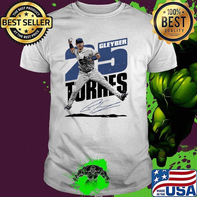 Gleyber Torres Signature Baseball Second Baseman New York Y Double Play T-Shirt