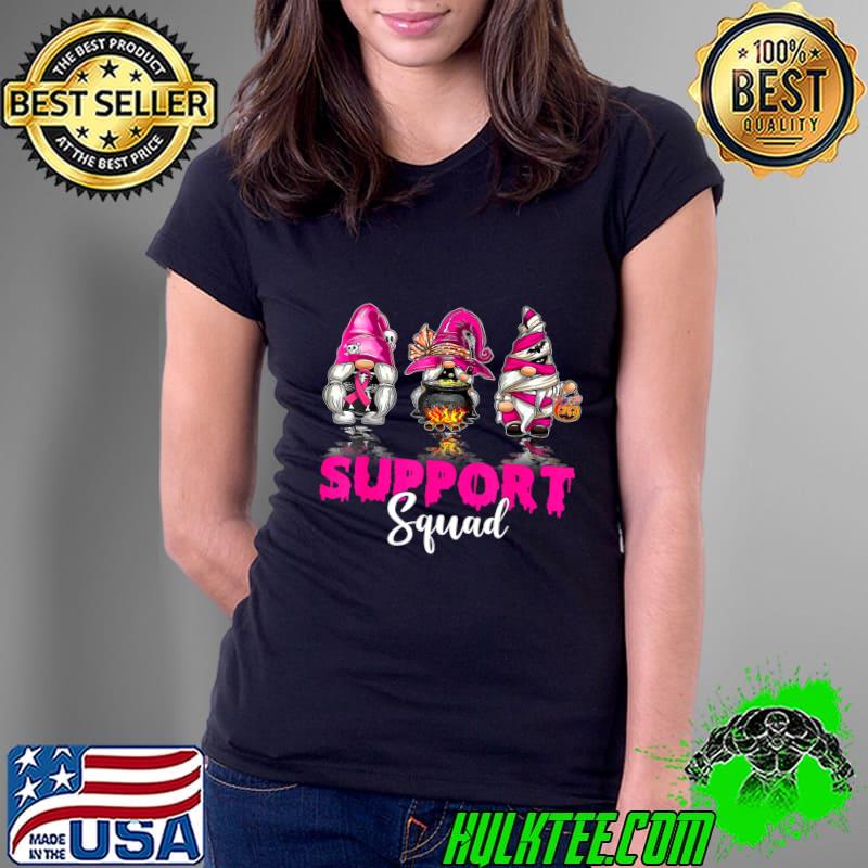 Gnomies Lover Support Squad Pink Ribbon Breast Cancer Month T-Shirt Ladies Tee Gnomies Lover Support Squad Pink Ribbon Breast Cancer Month T-Shirt Ladies Tee