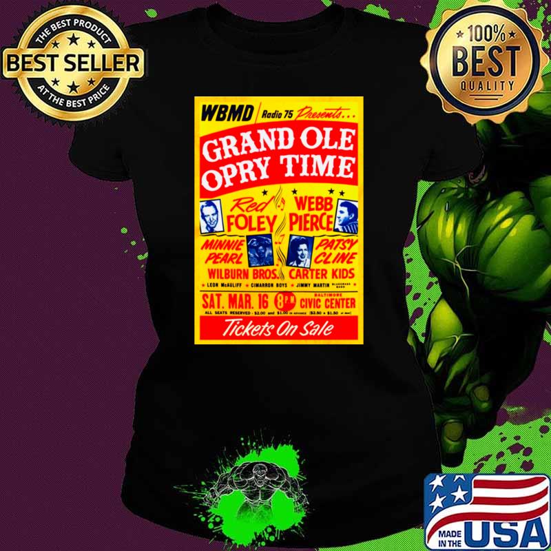 Grand Ole Opry Time Red Folley Tickets Concert announcement T-Shirt