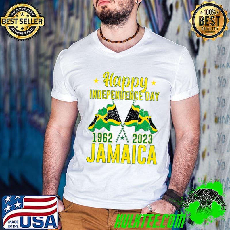 Happy Independence Day Jamaica 1962 2023 Proud Jamaican Flag T-Shirt Guys V Neck Happy Independence Day Jamaica 1962 2023 Proud Jamaican Flag T-Shirt Guys V Neck