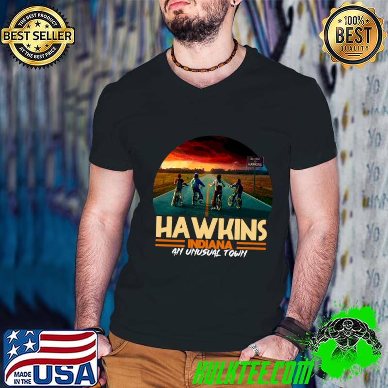 Hawkins Indiana An Unusual Town Sunset Stranger Things T-Shirt
