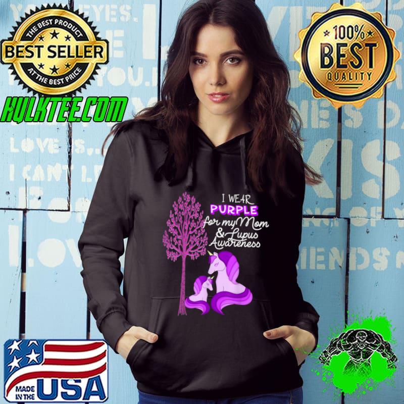 I wear Purple for my Mom & Lupus awareness Unicorn T-Shirt Hoodie I wear Purple for my Mom & Lupus awareness Unicorn T-Shirt Hoodie
