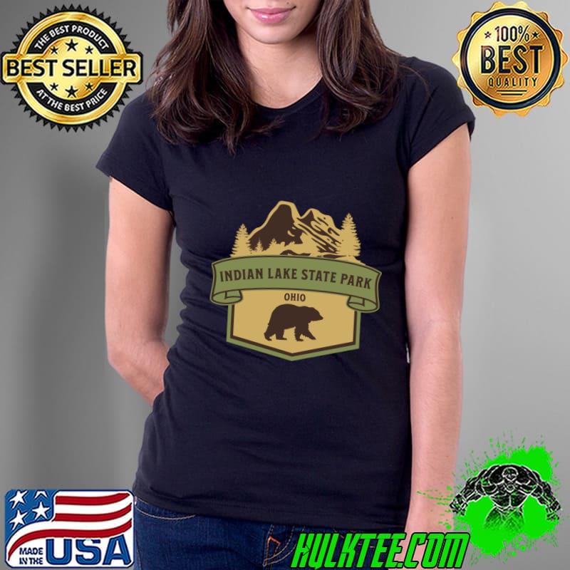 Indian Lake State Park Ohio Beart Nation Mountain T-Shirt Ladies Tee Indian Lake State Park Ohio Beart Nation Mountain T-Shirt Ladies Tee