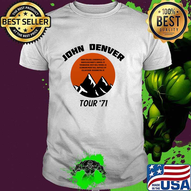 John Denver Tour 71 Mountain Siena College Loundonville T-Shirt