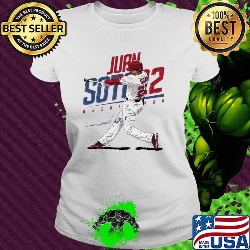 Juan Soto Signature Baseball Player In The Wasington Slant T-Shirt Ladies tee Juan Soto Signature Baseball Player In The Wasington Slant T-Shirt Ladies tee