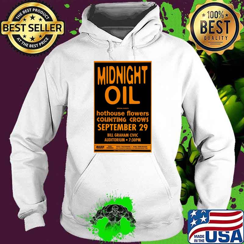 Midnight Oil Hothouse Flowers Counting Crows Concert tour T-Shirt Hoodie Midnight Oil Hothouse Flowers Counting Crows Concert tour T-Shirt Hoodie