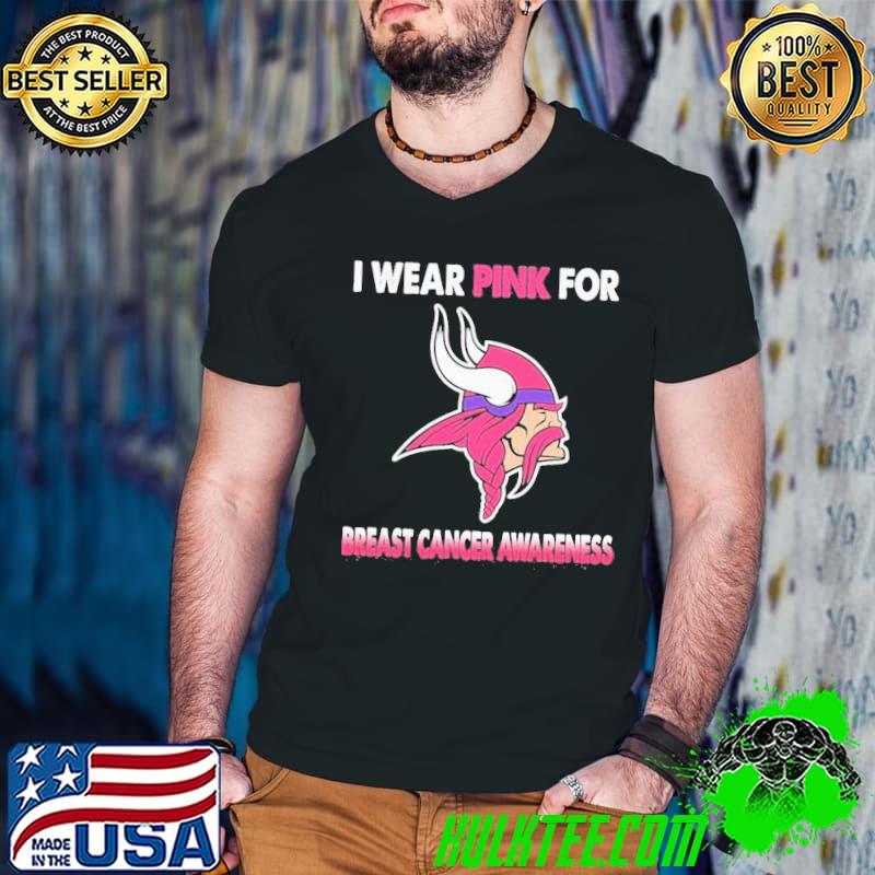 Minnesota Vikings I Wear Pink For Breast Cancer Awareness 2023 Shirt