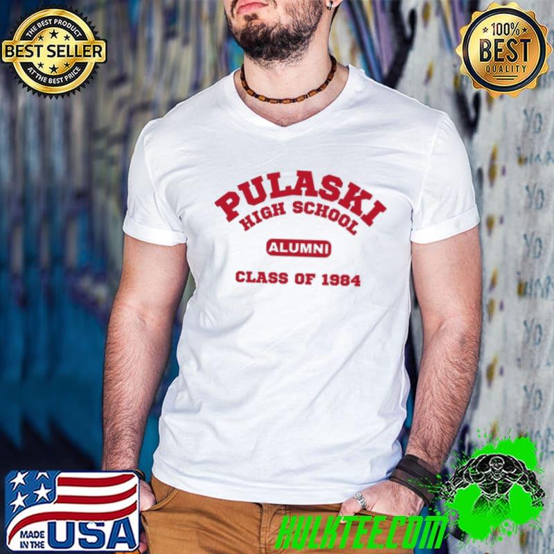 Pulaski High School Alumni Class Of 1984 s Guys V Neck Pulaski High School Alumni Class Of 1984 s Guys V Neck