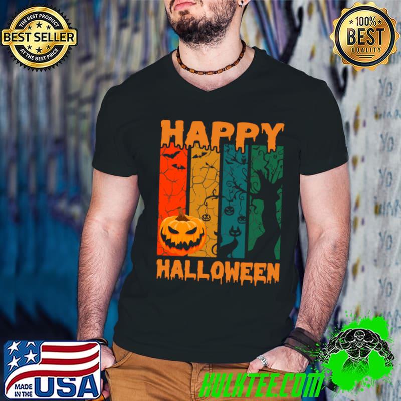 Pumpkin Happy Halloween Vintage T-Shirt