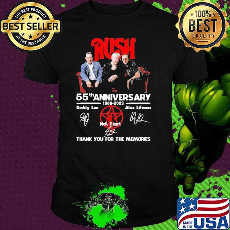 Rush 55th anniversary 1968 2023 thank you for the memories signature s Unisex Rush 55th anniversary 1968 2023 thank you for the memories signature s Unisex