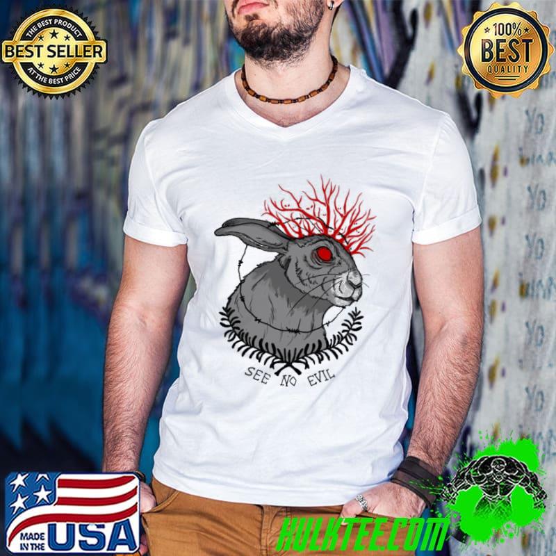 See No Evil Fiver Rabbit Shirt Guys V Neck See No Evil Fiver Rabbit Shirt Guys V Neck