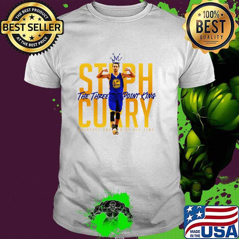 Steph Curry The Three Point King Greatest Shooter of All Time T-Shirt