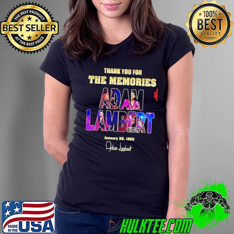 Thank you for the memories Adam Lambert signature s Ladies Tee Thank you for the memories Adam Lambert signature s Ladies Tee