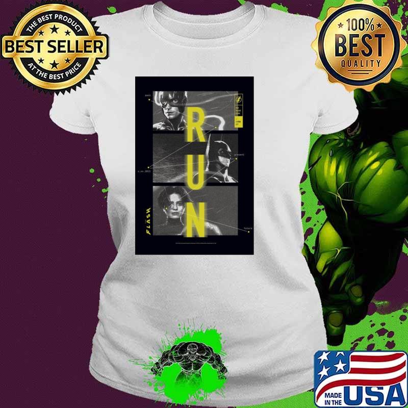 The Flash Batman And Supergirl Run s Ladies tee The Flash Batman And Supergirl Run s Ladies tee