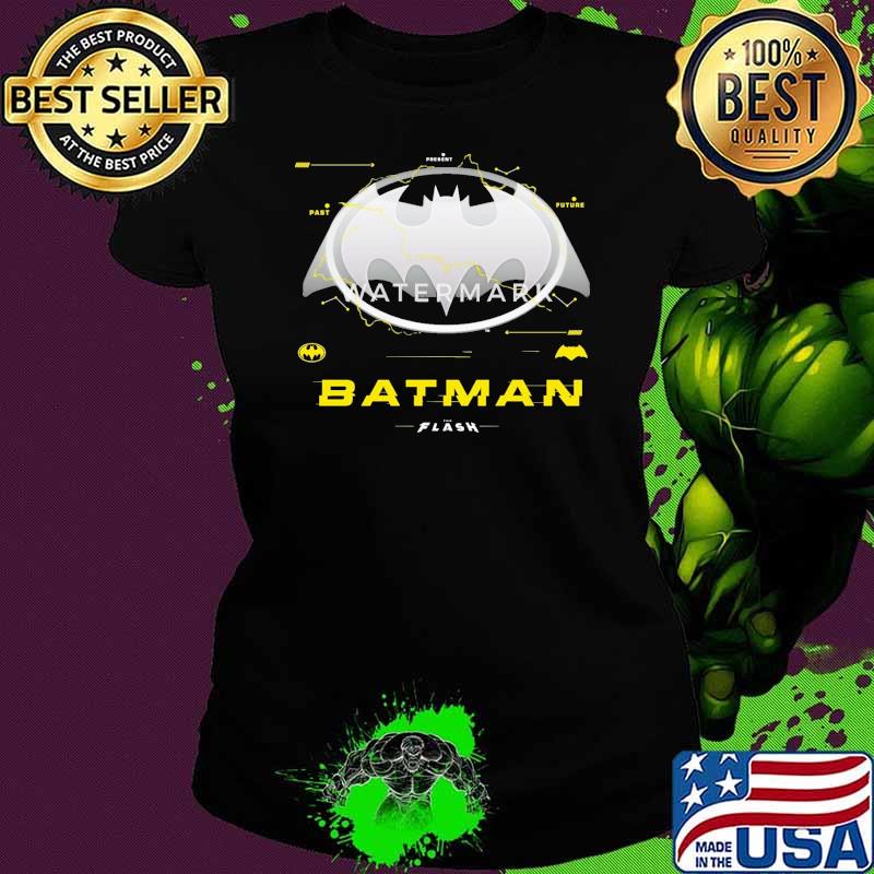The Flash Old School Classic Batman Logo In Grey shirt