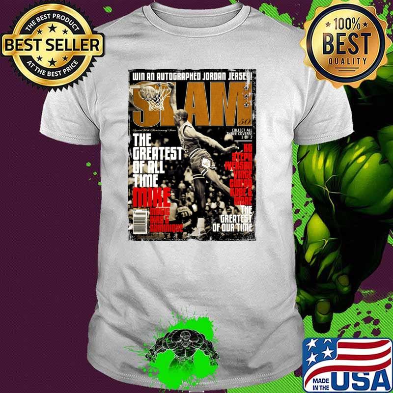 The Greatest of all time mike magic bird win an autographed siam T-Shirt