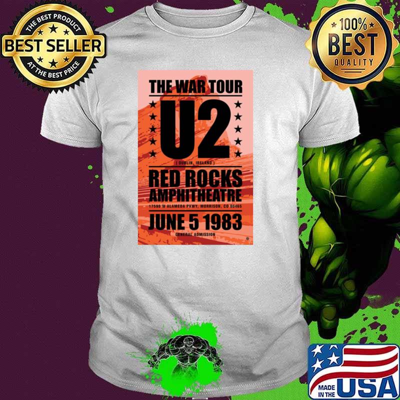 The War Tour U2 Red Rocks Amphitheatre concert T-Shirt