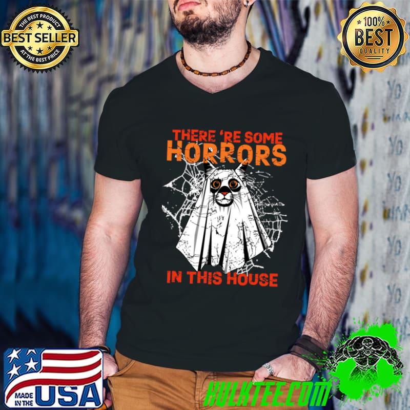 There are some horrors in this house Boo Cat Halloween T-Shirt