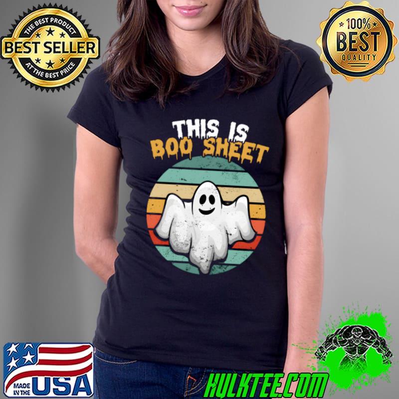 This is some boo sheet vintage sunset smile ghost T-Shirt Ladies Tee This is some boo sheet vintage sunset smile ghost T-Shirt Ladies Tee