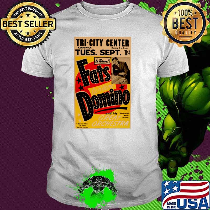 Tri-City Center Kennewick Tues Sept Fats Domino Concert T-Shirt