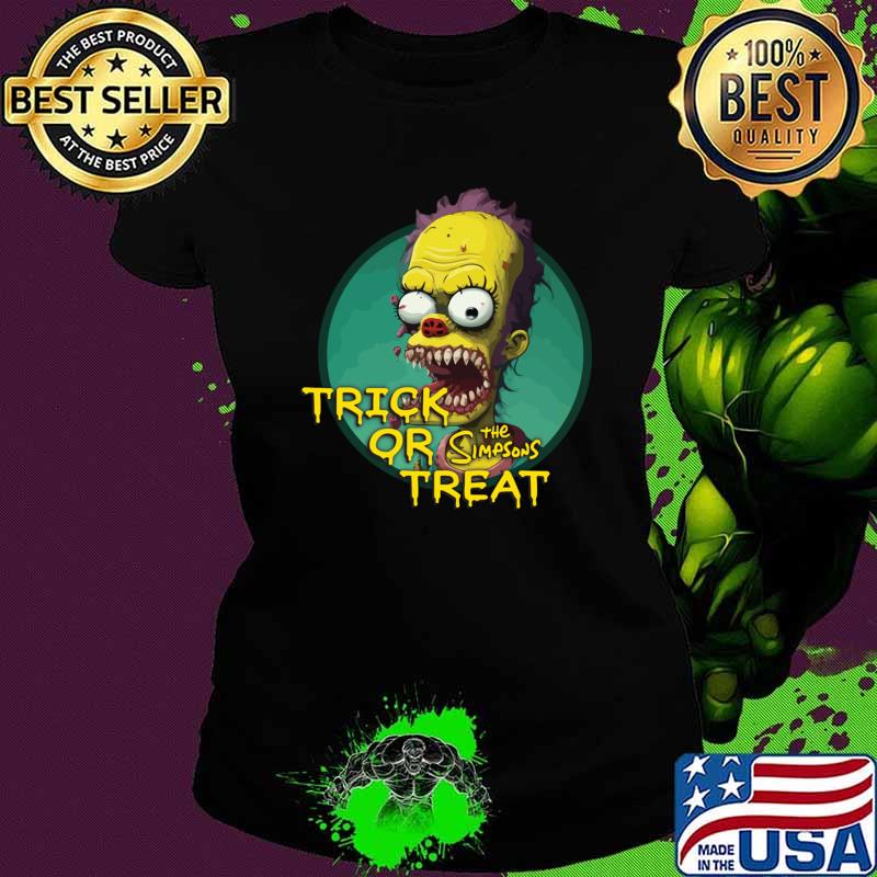 Trick Or Treat The Simpsons Halloween Scary Face T-Shirt