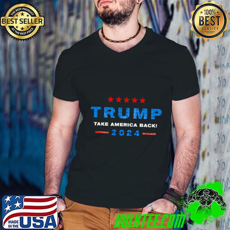 Trump 2024 Take America Back Stars Line Red T-Shirt