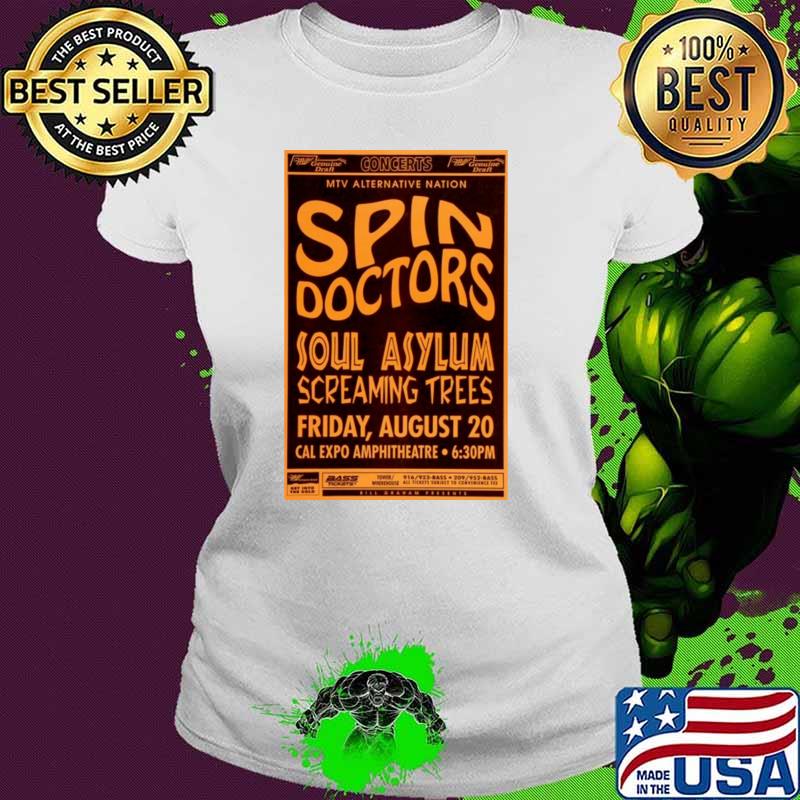Vintage Spin Doctors Soul Asylum Screaming Trees Concert T-Shirt Ladies tee Vintage Spin Doctors Soul Asylum Screaming Trees Concert T-Shirt Ladies tee
