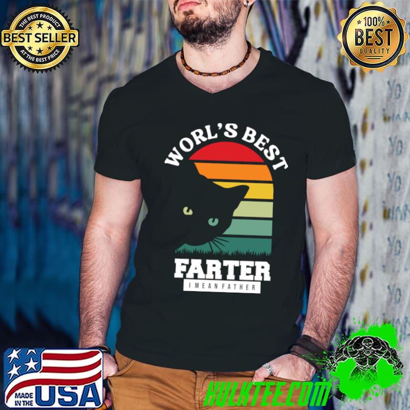 Vintage World's Best Farter I Mean Black Cat T-Shirt