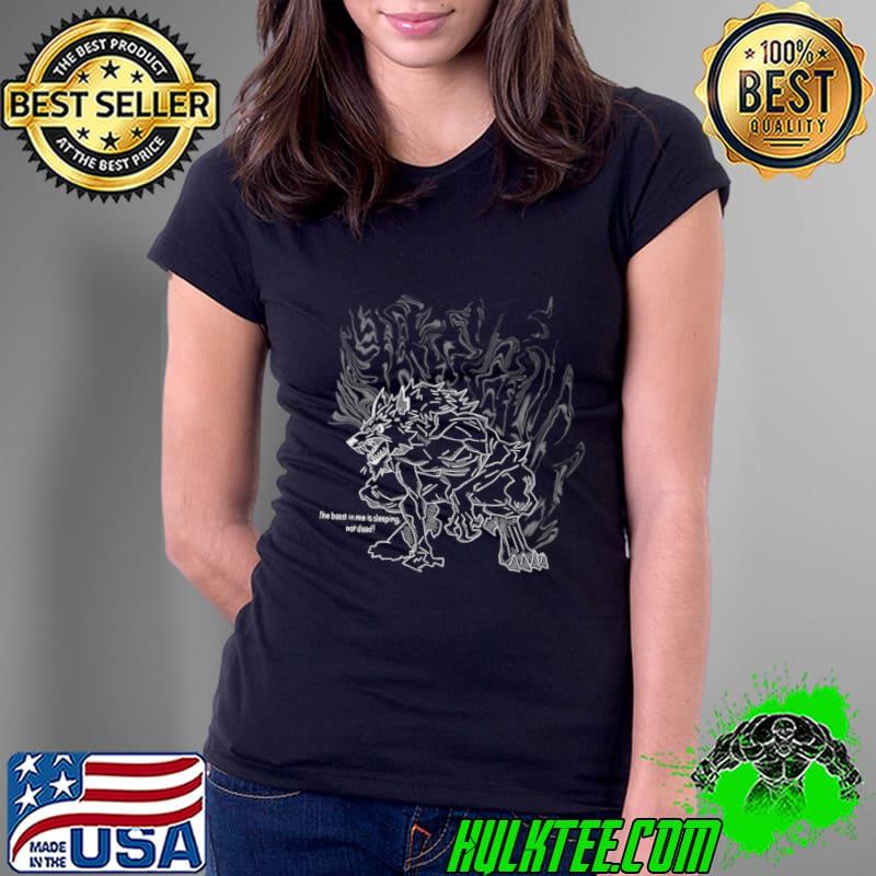 Wolf Beast True Self Quote The Best In Me Is Sleeping Not Dead T-Shirt Ladies Tee Wolf Beast True Self Quote The Best In Me Is Sleeping Not Dead T-Shirt Ladies Tee