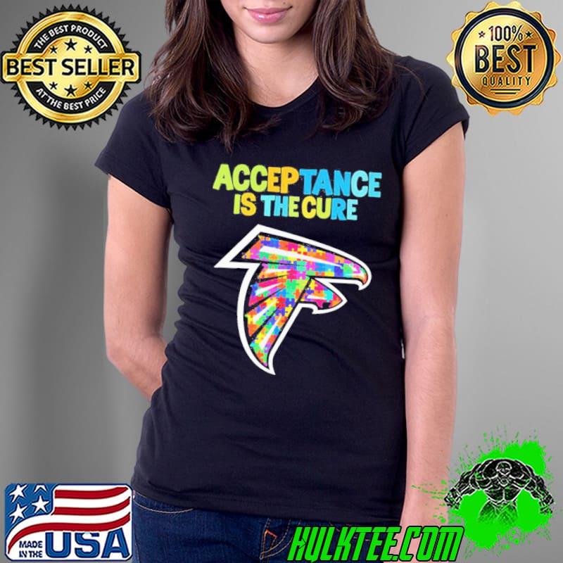 Atlanta Falcons Autism Awareness Acceptance is The Cure Shirt